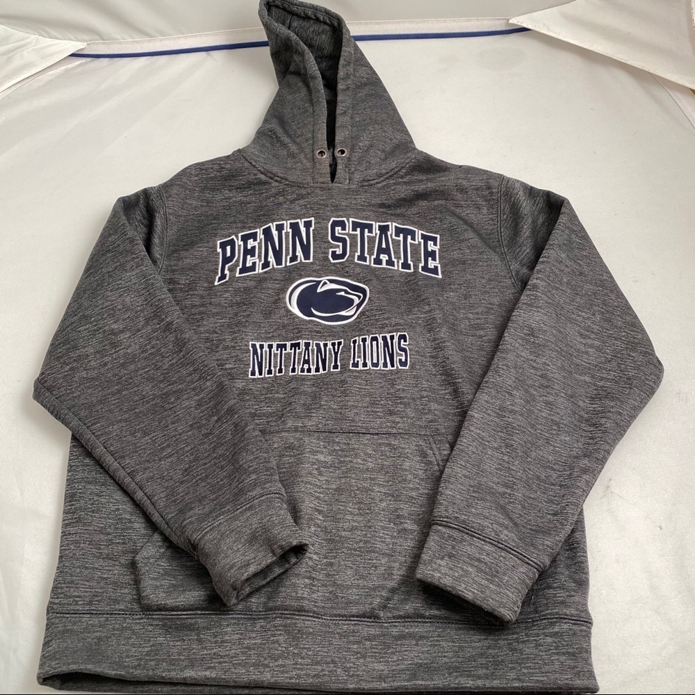Colosseum Penn State University gray and blue front pocket hoodie L